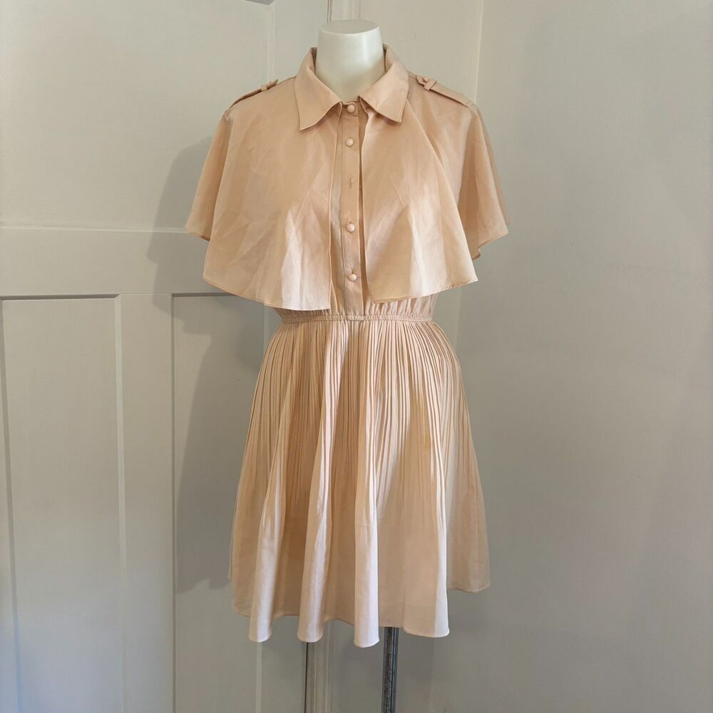 Moschino Cheap and Chic size 6 Coquette Button Down Pleated Mini Dress